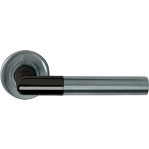 хорошая модель Ручка дверная на розетке Condi Collection 103 PVD Черная матовая с хромом (40632104)