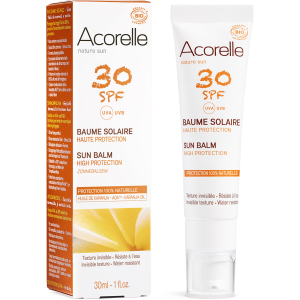 Сонцезахисний бальзам для обличчя Acorelle SPF30 органічний 30 мл (3700343046037) краща модель в Одесі