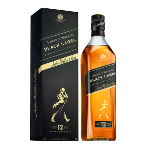 Виски Johnnie Walker Black label 12 лет выдержки 1 л 40% в подарочной упаковке (5000267023625) лучшая модель в Одессе