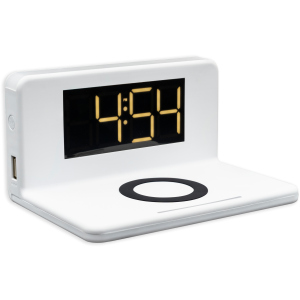 Бездротовий зарядний пристрій Qitech Alarm Clock Wireless Charger 3-1 години будильник з підсвічуванням White (QT-Clock1wh) рейтинг