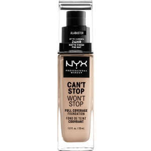 Рідка тональна основа NYX Professional Makeup Can't Stop Won`t Stop 24-Hour Foundation 02 Alabaster 30 мл (800897181086)