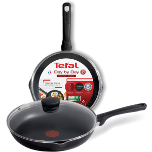 Сковорода Tefal Day by Day 28 см із кришкою (B558SET1) краща модель в Одесі