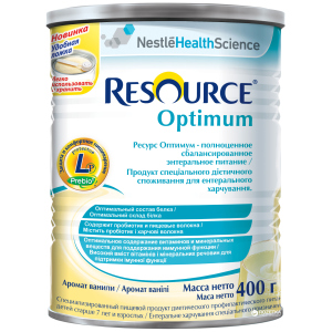 Упаковка дитячої суміші Nestle Resource Optimum з 7 років 400 г х 12 шт (7613034988768)