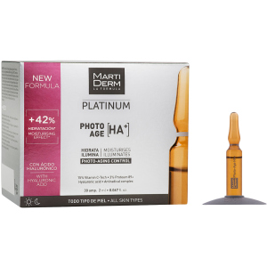 Ампули MartiDerm Platinum Photo-Age Ampollas HA+ 30 шт х 2 мл (8437000435440) краща модель в Одесі