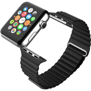 Ремешок Promate Lavish-38 для Apple Watch 38-40 мм 1/2/3/4/5/6/SE Black (lavish-38.black) лучшая модель в Одессе