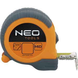 Рулетка NEO Tools 8 м х 25 мм магнітна з нейлоновим покриттям (67-111) надійний