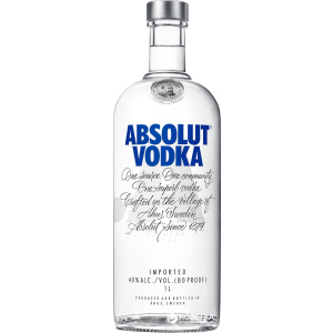 хорошая модель Водка Absolut 1 л 40% (7312040017034)