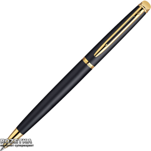 Ручка кулькова Waterman Hemisphere Matte Black BP Синя Чорний корпус (22 003) краща модель в Одесі