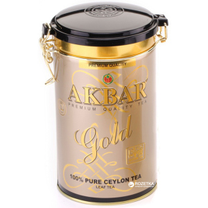 Чай чорний листовий Akbar Gold 450 г у бляшаній банці (5014176001780) краща модель в Одесі