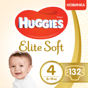 Подгузники Huggies Elite Soft 4 8-14 кг 132 шт (5029054566220) в Одессе