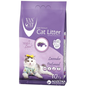 Наповнювач для котячого туалету Van Cat Super Premium Quality Lavender Бентонітовий комкуючий 10 кг (12 л). в Одесі