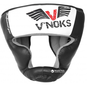 Боксерский шлем V'Noks Aria M Черно-белый (1714_40220) ТОП в Одессе