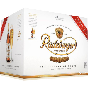 Упаковка пива Radeberger светлое фильтрованное 4.8% 0.5 л x 20 бутылок (4014388001036) лучшая модель в Одессе