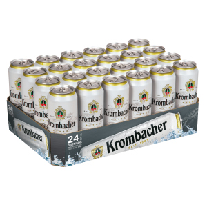 Упаковка пива Krombacher світле фільтроване 4.8% 0.5 л x 24 банки (4008287050844) надійний