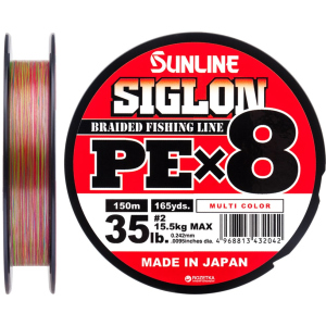 Шнур Sunline Siglon PE х8 150 м # 2.0/0.242 мм 15.5 кг Разноцветный (16581005) в Одессе