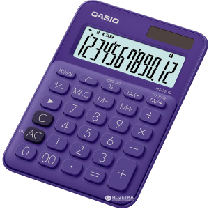 Калькулятор Casio 12 разрядный 105х149.5х22.8 (MS-20UC-PL-S-ES) рейтинг