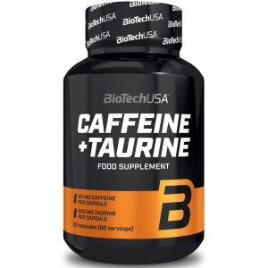 Предтренировочный комплекс Biotech Caffeine+Taurine 60 капсул (5999076234196) в Одессе
