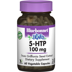 Амінокислота Bluebonnet Nutrition 5-HTP (Гідрокситриптофан) 100 мг 60 капсул (743715000513) краща модель в Одесі