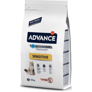 Сухой корм для кошек с чувствительным пищеварением Advance Salmon Sensitive 1.5 кг (8410650152004) рейтинг