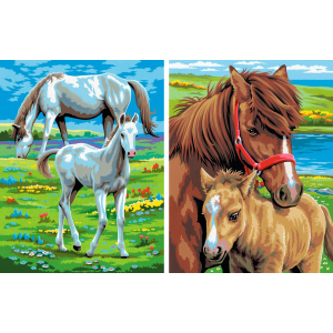 Набор для творчества Sequin Art Painting by numbers Junior-Pairs Horses 23x30 см (SA0215) ТОП в Одессе