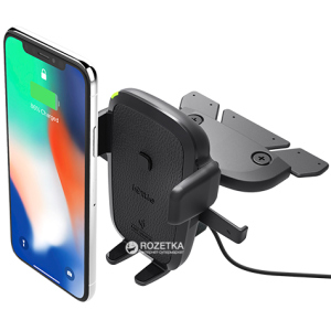 Автодержатель для телефона iOttie One Touch 4 Wireless Qi Charging CD Mount Black (HLCRIO136AM) лучшая модель в Одессе