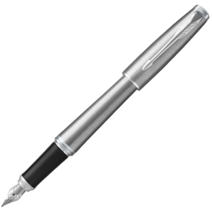 Ручка перьевая Parker Urban 17 Metro Metallic CT FP F Черная Серебристый корпус (30 311) лучшая модель в Одессе