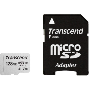 Transcend 300S microSDXC 128GB UHS-I U3 + SD-адаптер (TS128GUSD300S-A) ТОП в Одесі