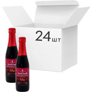 Упаковка пиваLindemans Framboise червоне фільтроване 2.5% 0.25 л х 24 шт (250011190966) краща модель в Одесі