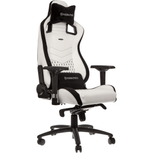 Кресло геймерское NOBLECHAIRS Epic Series White/Black (NBL-PU-WHT-001) надежный