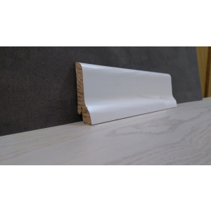 Плинтус деревянный шпонированный Kluchuk White Plinth Классика 60х21х2200 Белый KLW02 лучшая модель в Одессе