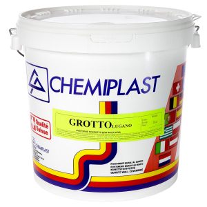 Декоративная штукатурка CHEMIPLAST Grotto Lugano (Гротто) 20 кг белая лучшая модель в Одессе