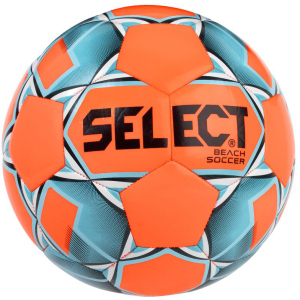 М'яч для пляжного футболу Select Beach Soccer New (314) №5 Orange-Blue (5703543199181) краща модель в Одесі