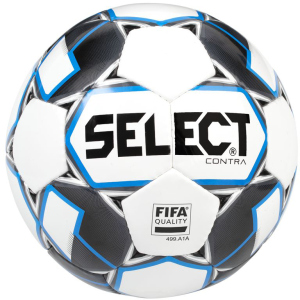 М'яч футбольний Select Contra FIFA (015) №5 White-Blue (5703543200719) в Одесі