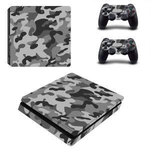 Вінілові наклейки на PS4 SLIM та Dualshock Камуфляж Sony PlayStation 4 Custom Skin Playsole Games (PG126) в Одесі