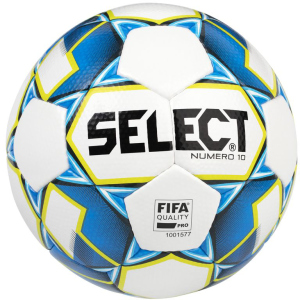 М'яч футбольний Select Numero 10 Fifa (015) №5 White-Blue (5703543200771) ТОП в Одесі