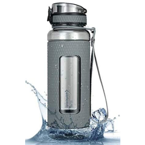 купити Пляшка для води KingCamp Silicon Tritan Bottle KA1144 1 л Medium grey (KA1144_MEDIUMGREY)