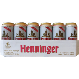 Упаковка пива Henninger Lager светлое фильтрованное 4.8% 0.5 л x 24 шт (4053400104713) рейтинг