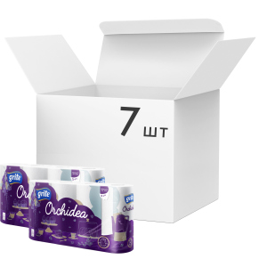 Упаковка бумажных полотенец Grite Orchidea Gold 3 слоя 77 листов 7 шт по 4 рулона (4770023348422) лучшая модель в Одессе