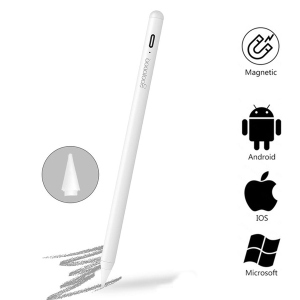 Стілус універсальний Goojodoq Active Magnetic 3 Gen Android iPhone (iPad до 2017) Type-C 1.2mm White краща модель в Одесі