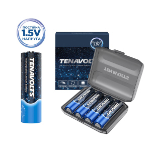 Акумулятор Tenavolts Lithium AA 1.5В 1850 мА·год 4 шт у пластиковому боксі (191763001134) ТОП в Одесі