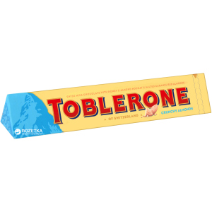 Упаковка шоколаду Toblerone Молочний з хрустким мигдалем 100 г х 20 шт (7622300710620) в Одесі