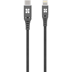 Кабель Promate PowerCord Type-C - Lightning 1.2 м Grey (powercord.grey) лучшая модель в Одессе