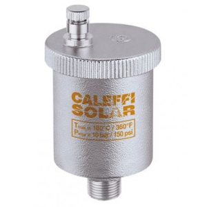 Повітровідвідник Caleffi Solar DN 3/8" для сонячних систем (з кульовим краном) 250131 в Одесі