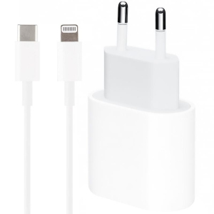 Сетевое зарядное устройство Foxconn для Iphone 11/12 Pro Max 18W и Кабель USB-C to Lightining Foxconn 1 м White в Одессе