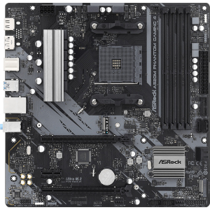 купить Материнская плата ASRock A520M Phantom Gaming 4 (sAM4, AMD A520, PCI-Ex16)