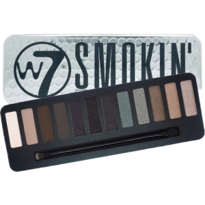 Тіні для повік W7 Smokin' Eye Color Palette палетка 12 кольорів smoky gray and brown 15.6 г (5060406145519) в Одесі