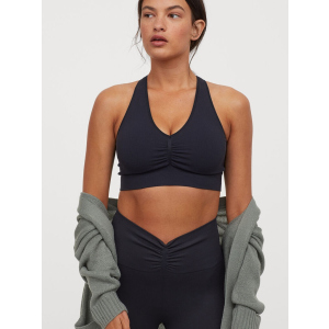 Спортивний топ H&M Sport 0849886-1 L Темно-синій (EZH2000000076454) ТОП в Одесі