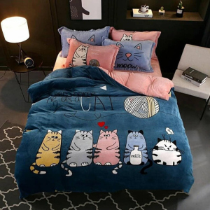 Пододеяльник MirSon Бязь Premium 17-0492 Furry cats 160 x 220 см (2200003469462) в Одессе