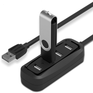 USB-хаб Vention USB Hub 4-Port 2.0 0.5 м Black (VAS-J43) (43387944) краща модель в Одесі