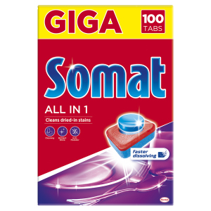 Таблетки для посудомийної машини Somat All in one 100 шт (9000101020236) ТОП в Одесі